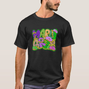 Camiseta Mardi Gras Paczki Rosquinha Miçanga Carnival Party