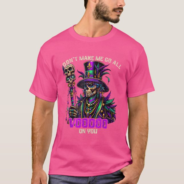Camiseta Mardi Gras, Padre Bruxa Doutor Voodoo Em Você (Frente)
