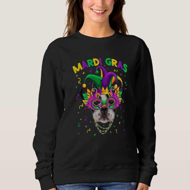 Camiseta Mardi Gras Party Cute French Bulldog Dog Lover Jes (Frente)