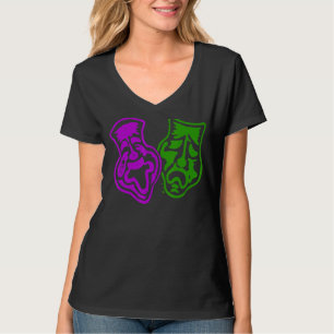 Camiseta Mardi Gras Party Mask Funny Festival Carniv