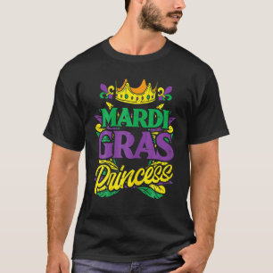 Camiseta Mardi Gras Princesa Funny Mardi Gras Carnaval Mulh