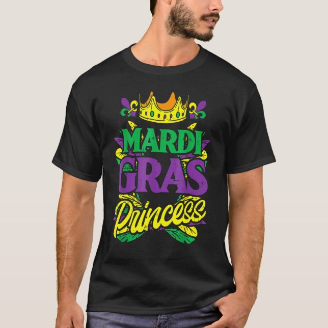 Camiseta Mardi Gras Princesa Mardi Gras Carnaval Mulheres G (Frente)
