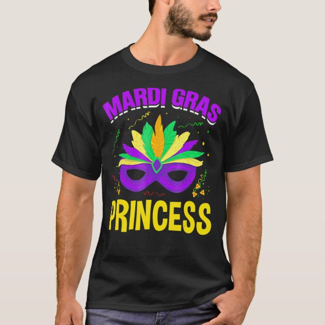 Camiseta Mardi Gras Princess Fat Terças-Feiras Nova Orleans (Frente)