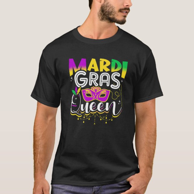 Camiseta Mardi Gras Queen Funny (Frente)