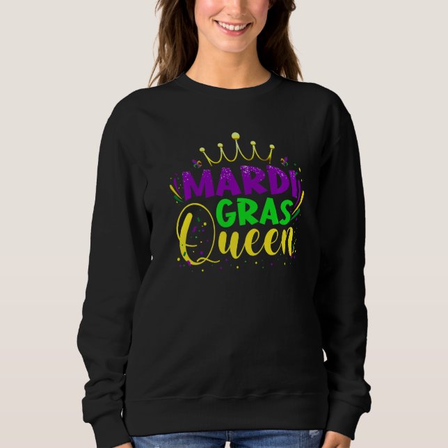 Camiseta Mardi Gras Queen Parade Costume Party Women Mardi  (Frente)