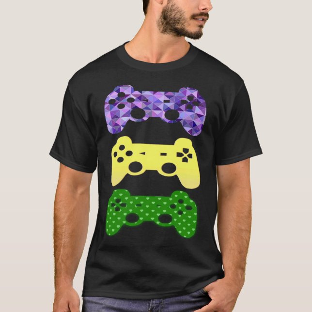 Camiseta Mardi Gras Roupa para Videos games ou jogos (Frente)