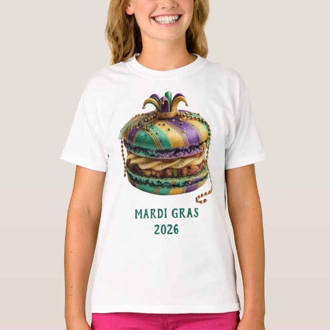 Camiseta Mardi Gras Royal Macaron (Frente)