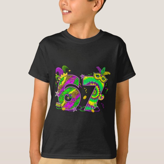 Camiseta Mardi Gras Six Seven 6 7 Matching Costume Couple M (Frente)