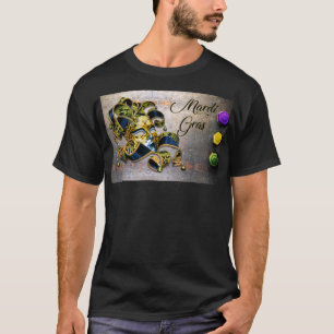 Camiseta Mardi Gras, SlipperyJoe, Mascarada Mask, eu