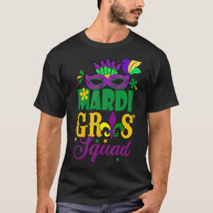 Camiseta Mardi Gras Squad New Orleans Carnaval Fleur De Lis