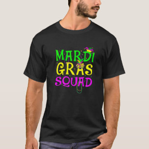 Camiseta Mardi Gras Squad Party Costume Enfeite Engraçado M