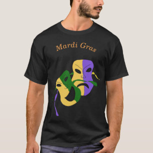 Camiseta Mardi Gras Tragedy Comedy Mask