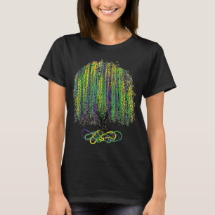 Camiseta Mardi Gras Tree Miçanga New Orleans 2023 Watercolo