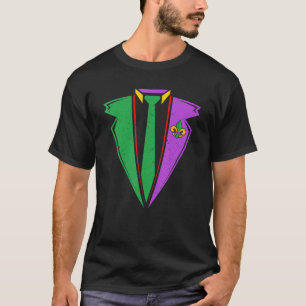 Camiseta Mardi Gras Tuxedo Suit Cavalheiros Carnaval Homens