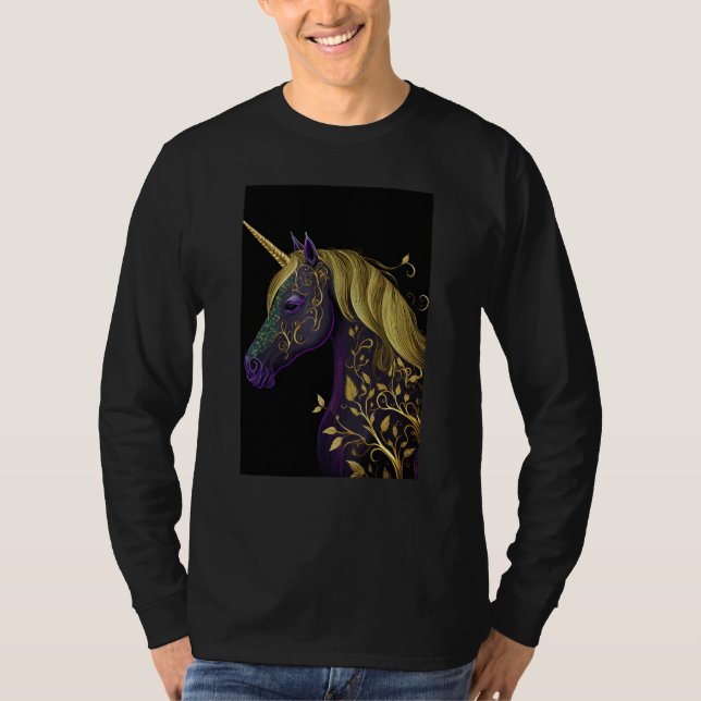 Camiseta Mardi Gras Unicorn Costume Party Festival Cute (Frente)