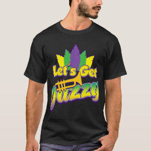 Camiseta Mardi Gras Vamos fazer jazz Engraçado miçangas de 