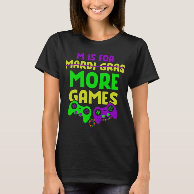 Camiseta Mardi Gras Video Game Controller Incrível Boys Cus (Frente)