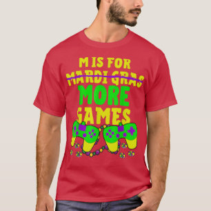 Camiseta Mardi Gras Video Game Controller Incrível Boys Cus