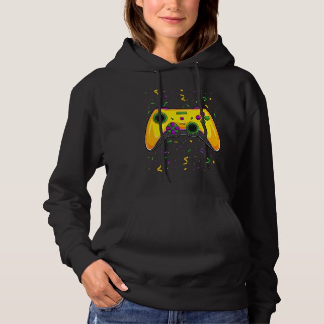 Camiseta Mardi Gras Video Game Controller Jester Hat Costum (Frente)