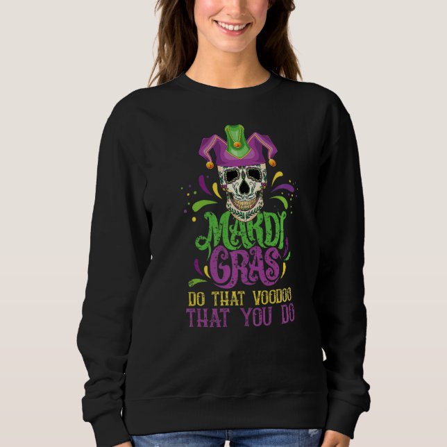 Camiseta Mardi Gras Voodoo  Black Magic Carnival Fan Voodoo (Frente)