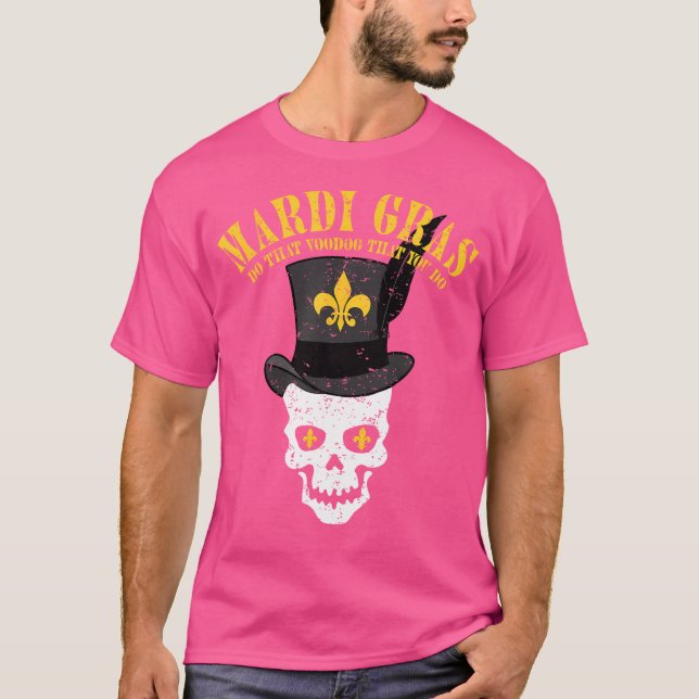Camiseta Mardi Gras Voodoo Witchdoutor (Frente)