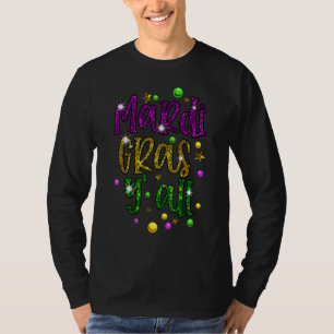Camiseta Mardi Gras Yall Funny Vinatage New Orleans Party 1