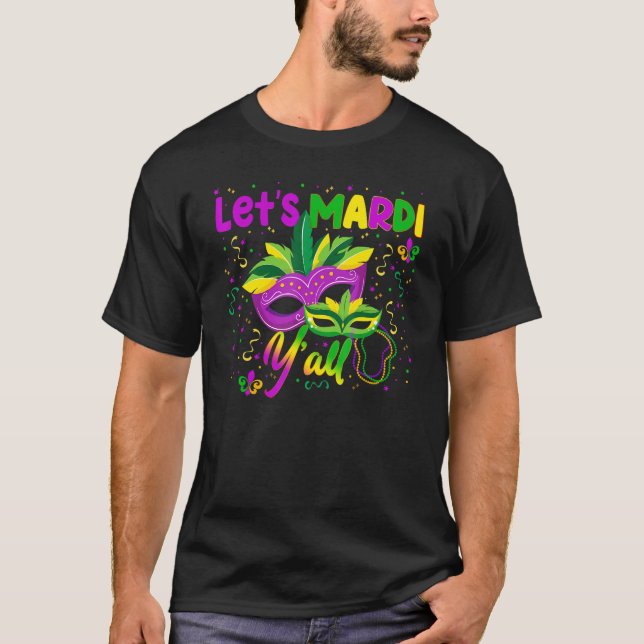 Camiseta Mardi Gras Y'all NOLA New Orleans Louisiana Carniv (Frente)
