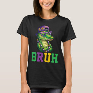 Camiseta Mardigator Alligator Bruh Mardi Gras Costume Teens