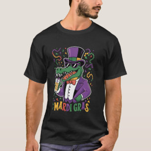 Camiseta Mardigator Mardi Gras Alligator Costume Men