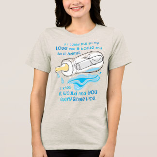 Camiseta Maré de Amor, Carta em uma Garrafa para a Mamãe pa