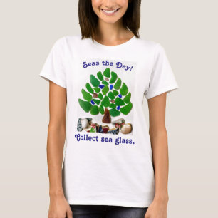 Camiseta "Mares engraçados o dia! Recolha árvore do vidro