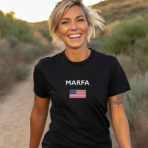 Marfa Texas EUA American Flag Dark Color