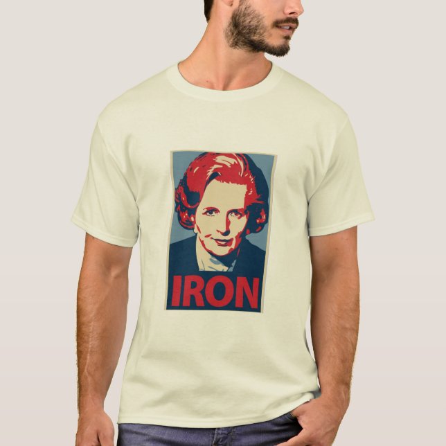 Camiseta Margaret Thatcher Iron Lady Minimalista T (Frente)