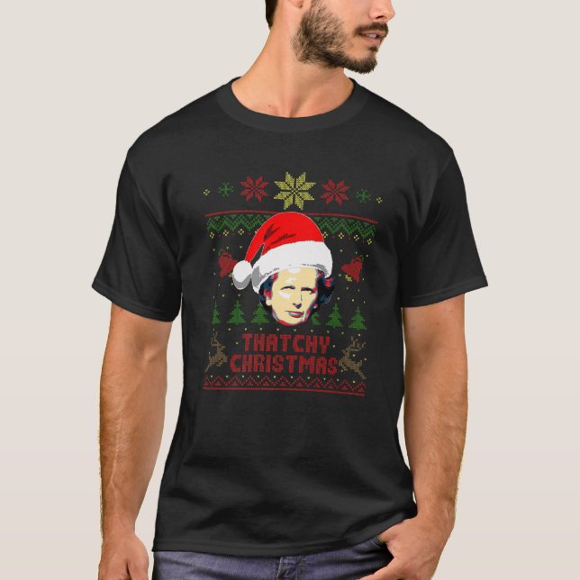 Camiseta Margaret Thatcher Thatchy Christmas Christma (Frente)