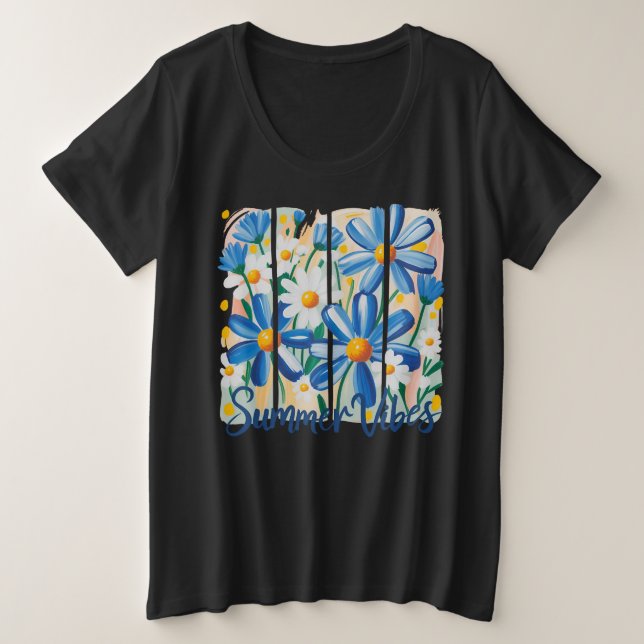 Camiseta Margarida Azul (Frente do Design)