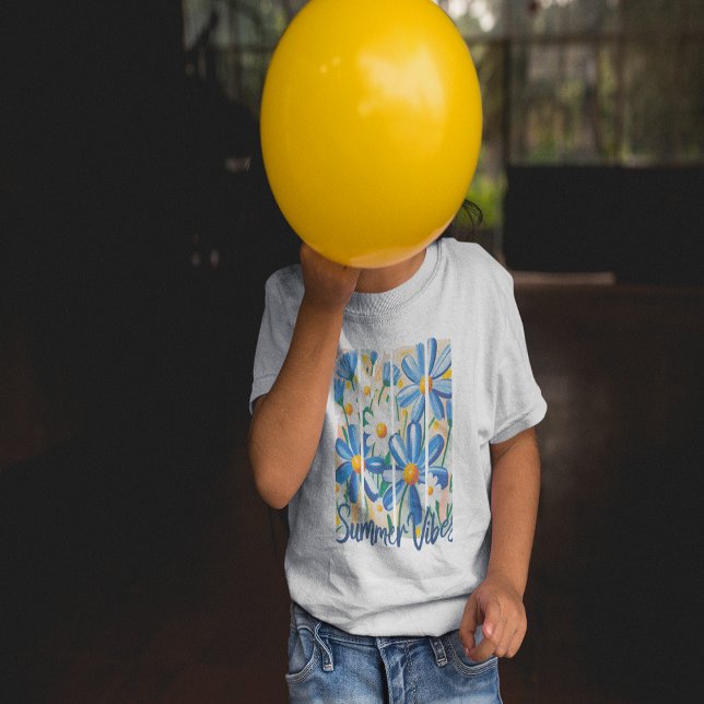 Camiseta Margarida Azul (Blue Daisy T-Shirt- girl)