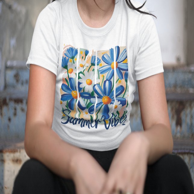 Camiseta Margarida Azul (Blue Daisy T-Shirt)