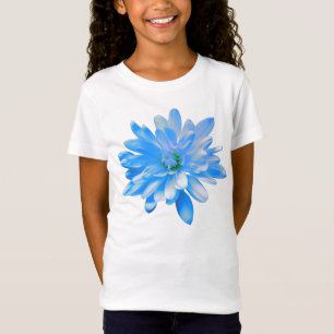 Camiseta Margarida azul, foto floral retrógrada