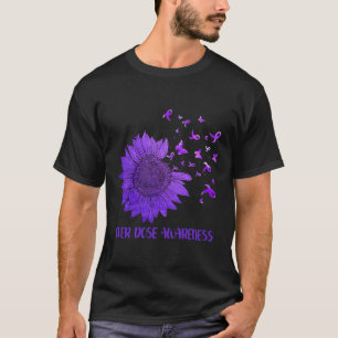 Camiseta Margarida Bonita Borboletas Roxas Sobredosagem de