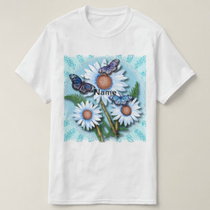 Camiseta Margaridas Butterfly Blue