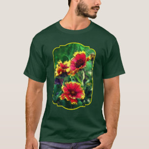 Camiseta Margaridas Flor de Cobertor Aquarela 