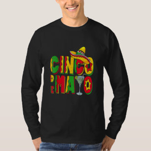 Camiseta Margarita Bebendo Partido Mexicano Sombrero Cinco 