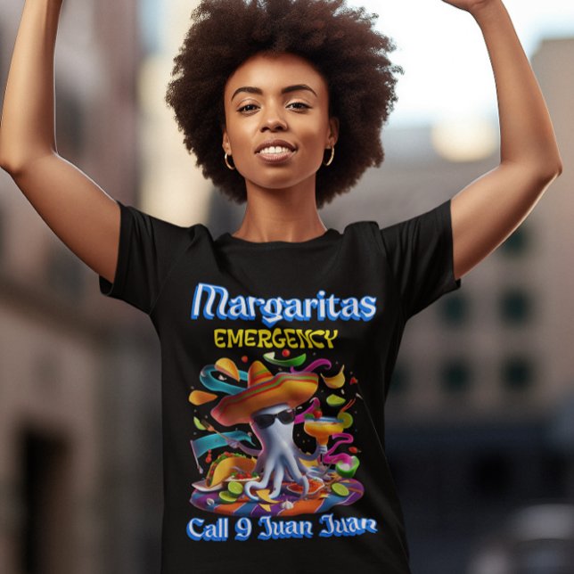 Camiseta Margarita Emergency Sombrero Octopus Veste (Criador carregado)