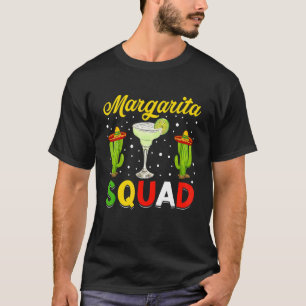 Camiseta Margarita Esquadrão do Chapéu Mexicano Feliz Cinco