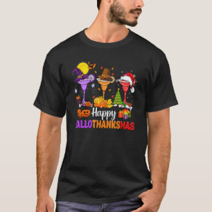 Camiseta Margarita Óculos Bruxa Santa Hat Queda Feliz Hallo