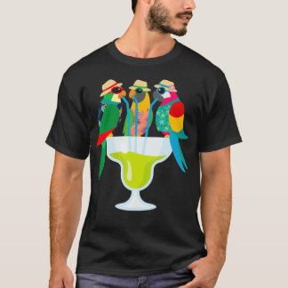 Camiseta Margarita Parrots Bebendo Engraçado Mãe Halloween