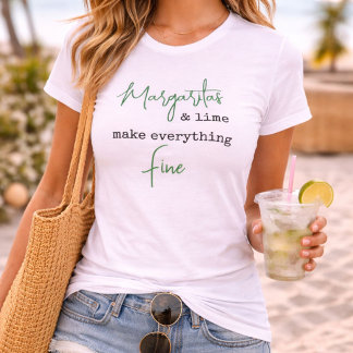 Camiseta Margaritas da Moda e Lima Fazem Tudo Ficar Bem