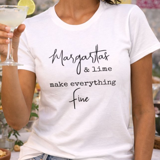 Camiseta Margaritas e Lima da Moda Tornam Tudo Bem (Criador carregado)