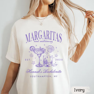 Camiseta Margaritas e Matrimônio Modernos Retrô Listrado Ba
