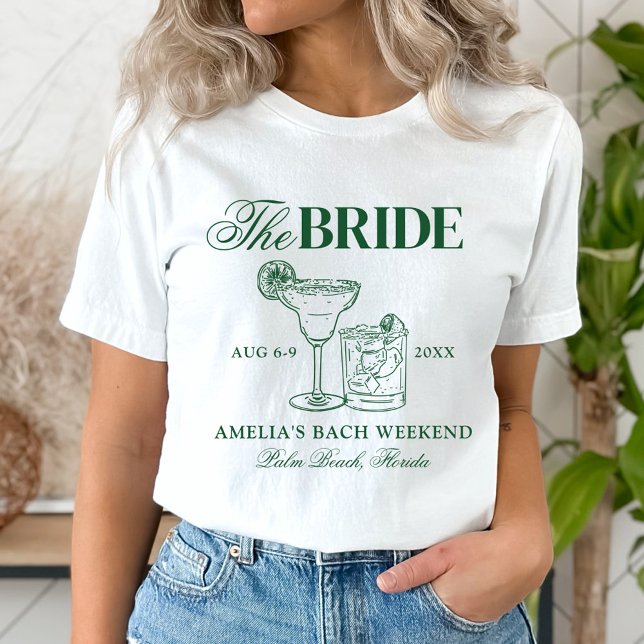 Camiseta Margaritas & Matrimony Bachelorette A Noiva (Criador carregado)